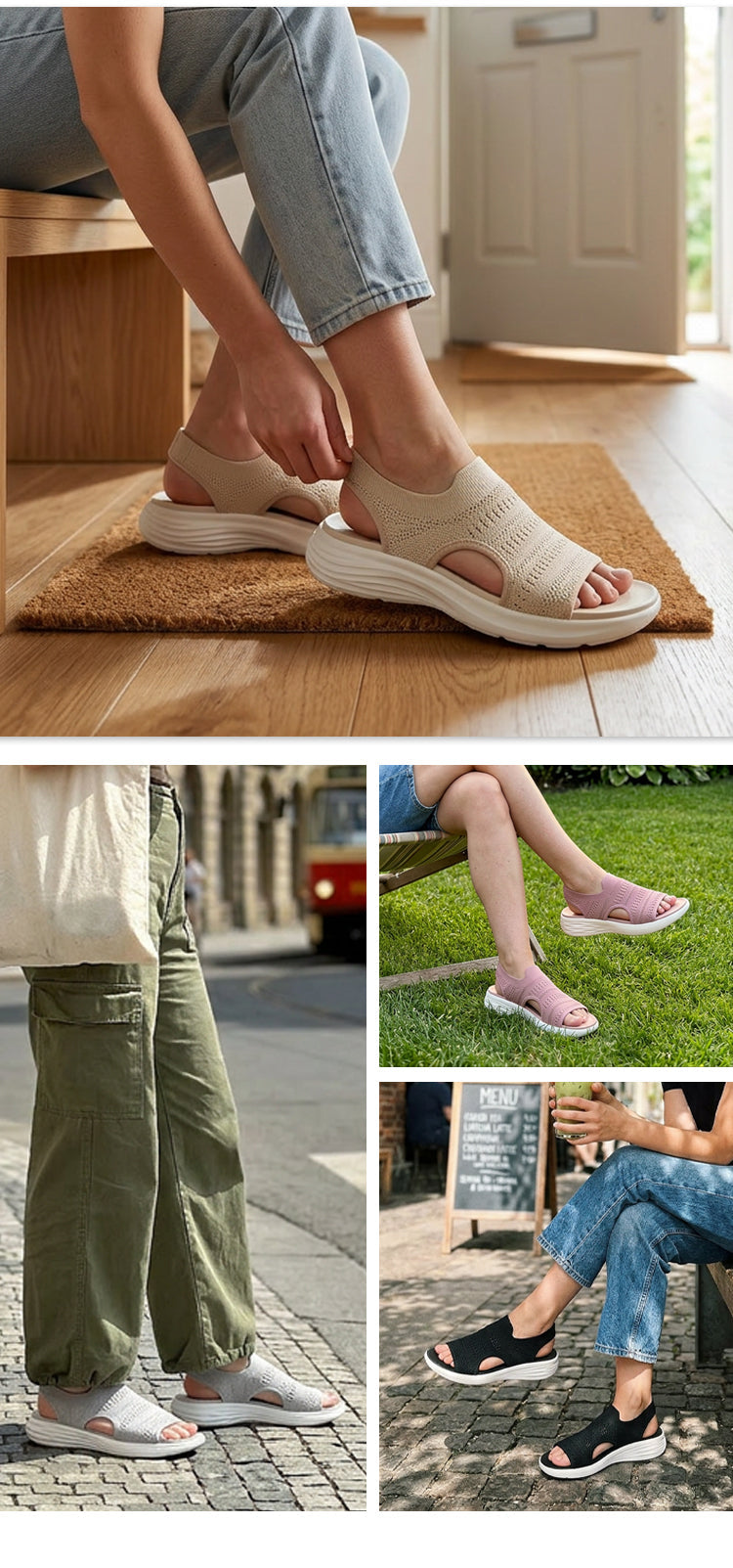 Maren — Breathable Knit Platform Sandals