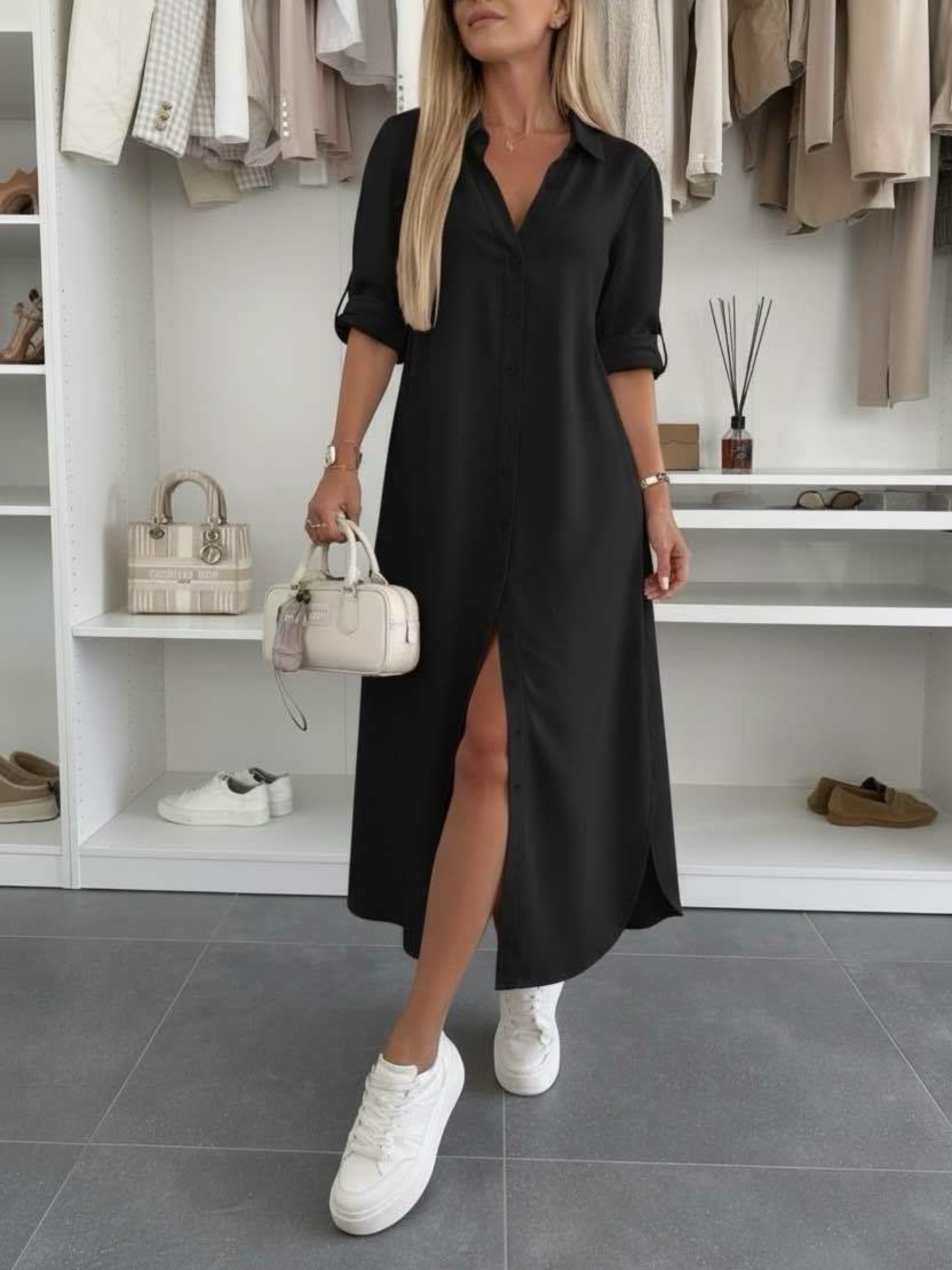 Odalys — Oversized Cotton-Blend Shirt Dress