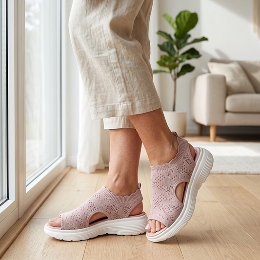 Verascio — Breathable Knit Platform Sandals