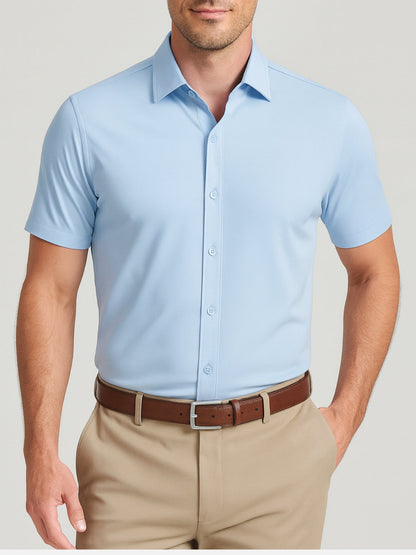 Non-Iron 4-Way Stretch Shirt – Transparent Buttons