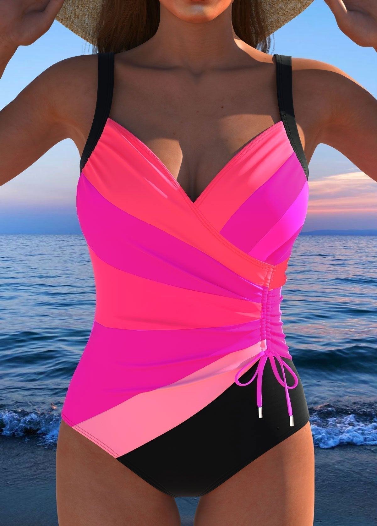 Azayah — Wrap Swimsuit with Vibrant Print