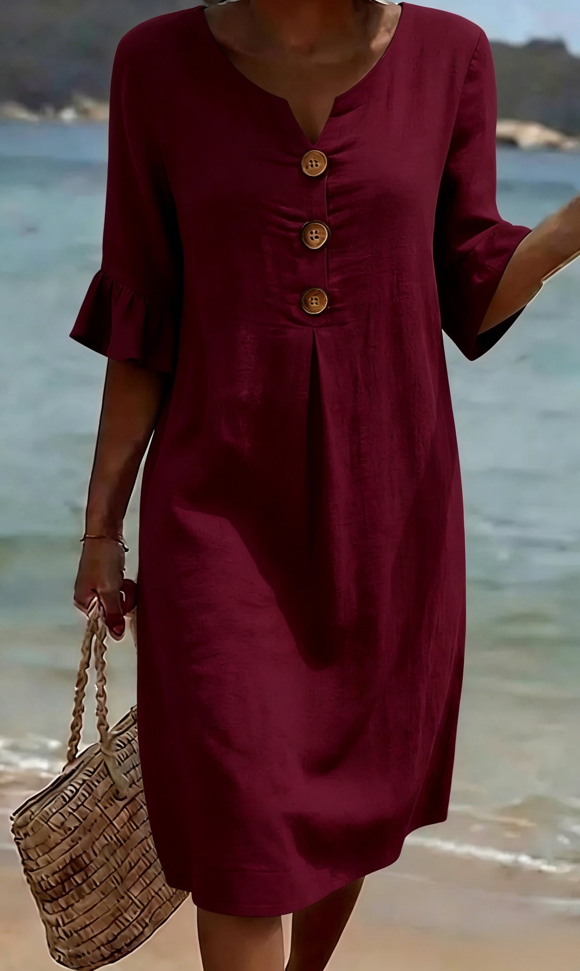 Lunetta — Lightweight Button Dress