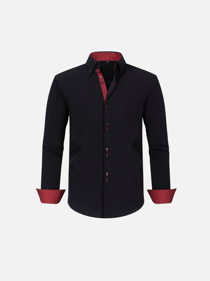 Four-Way Stretch Shirt — Colour-Matched Contrast