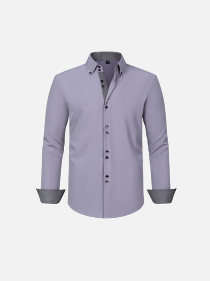 Four-Way Stretch Shirt — Colour-Matched Contrast