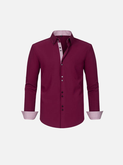 Four-Way Stretch Shirt — Colour-Matched Contrast