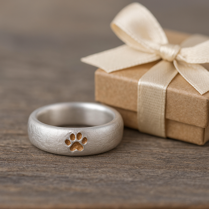 Malens — Silver Paw Print Ring