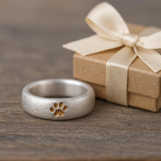 Malens — Silver Paw Print Ring