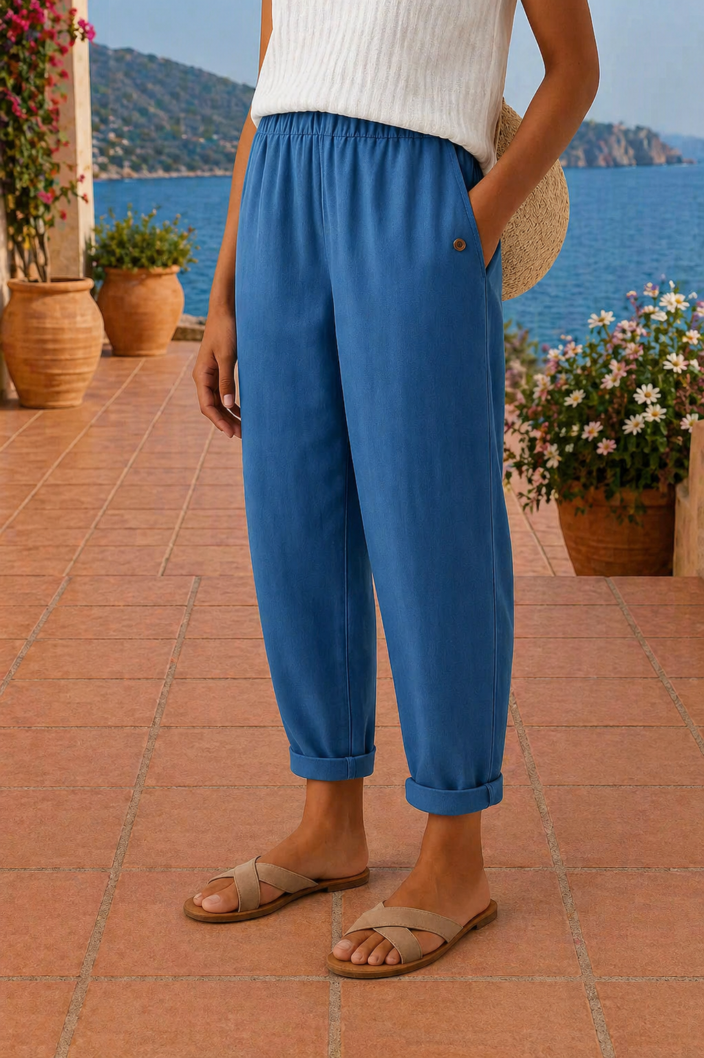 Maja — Airy Linen Wide-Leg Pants