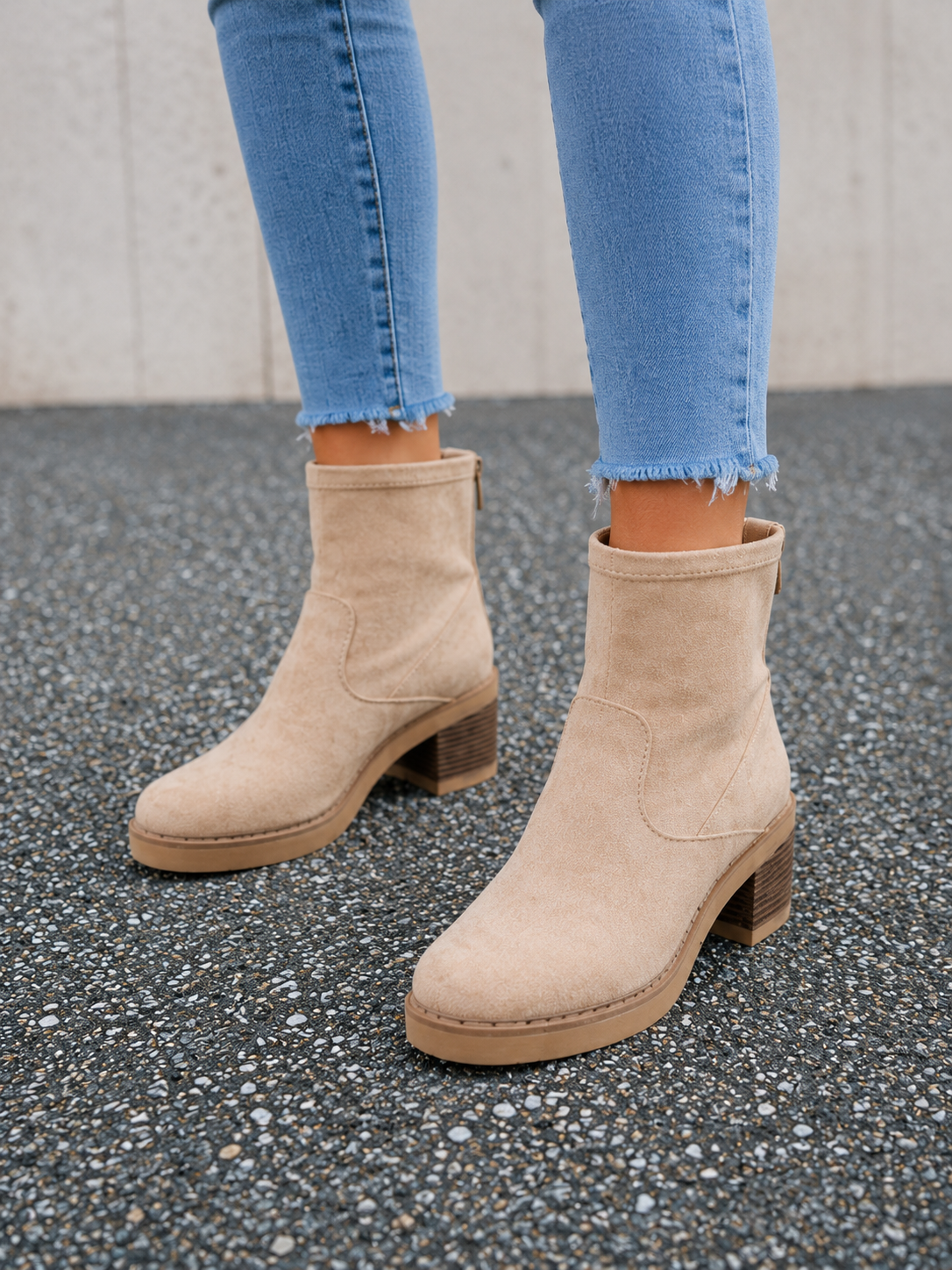 Marchetta — Khaki Suede Ankle Boots