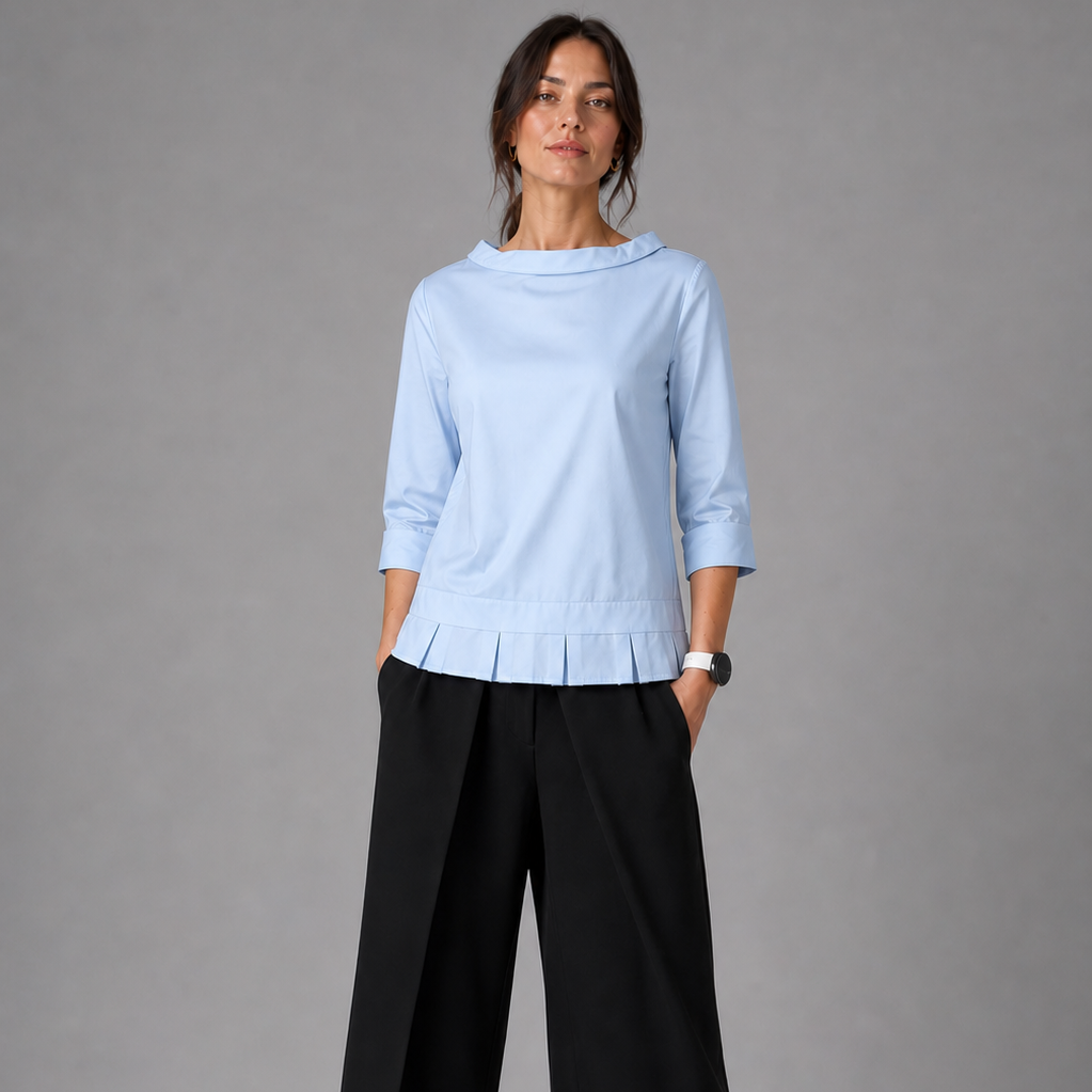 Colléa — Wide Collar Blouse