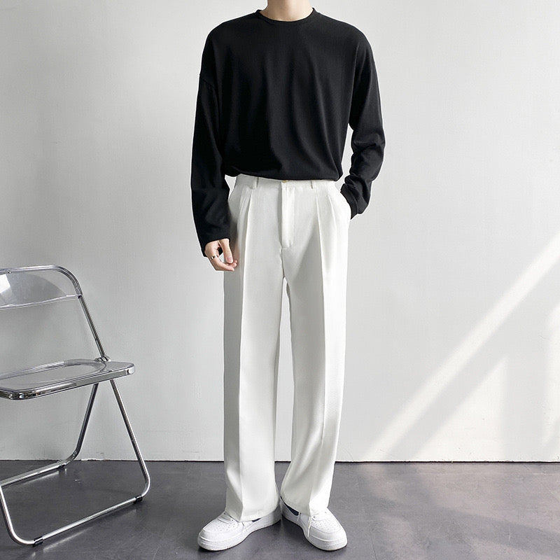 Fitted Pleated Trouser