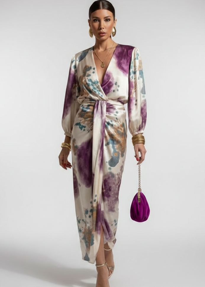 Lourdes — Draped Midi Dress