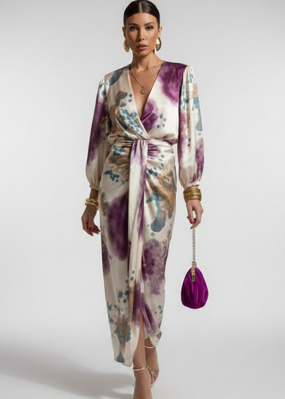 Lourdes — Draped Midi Dress