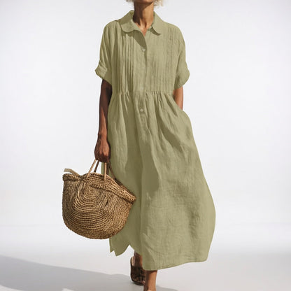 Linessa — Flowing Shirt Dress with Fluid Silhouette