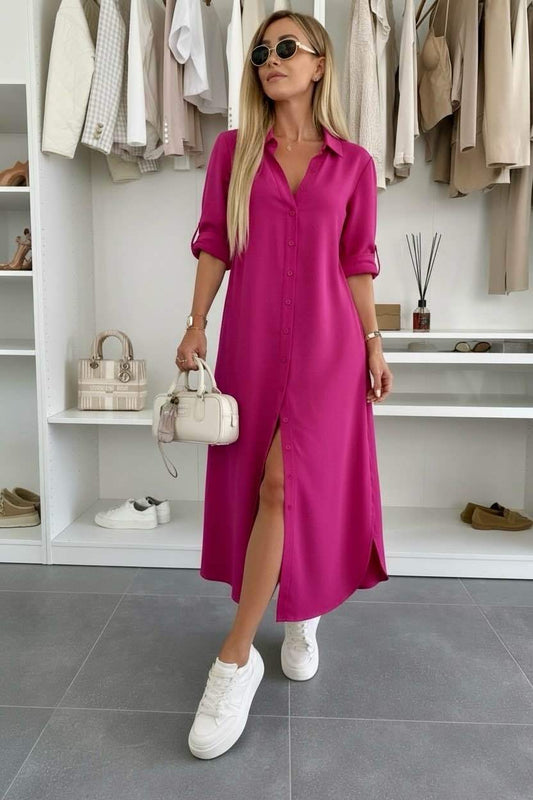 Odalys — Oversized Cotton-Blend Shirt Dress