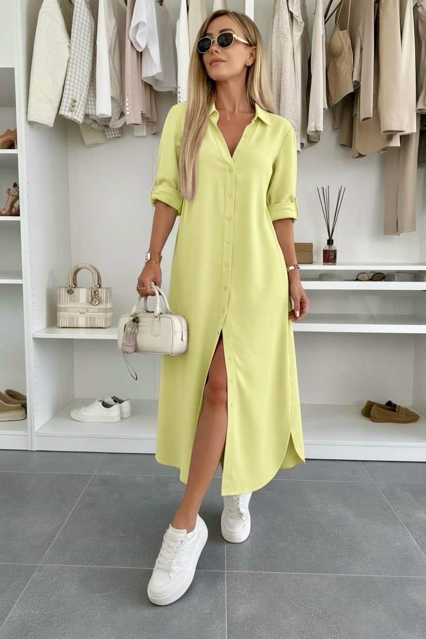 Odalys — Oversized Cotton-Blend Shirt Dress