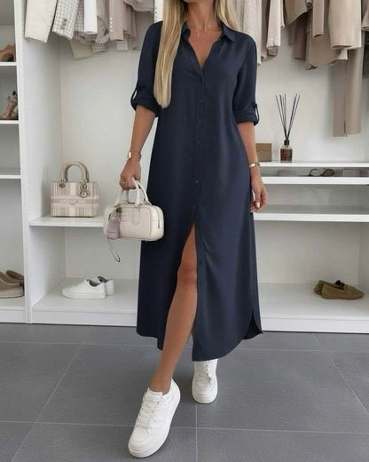 Odalys — Oversized Cotton-Blend Shirt Dress