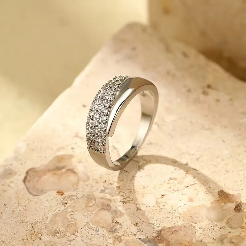 Sparkling Solidarity Ring — Adjustable Gold