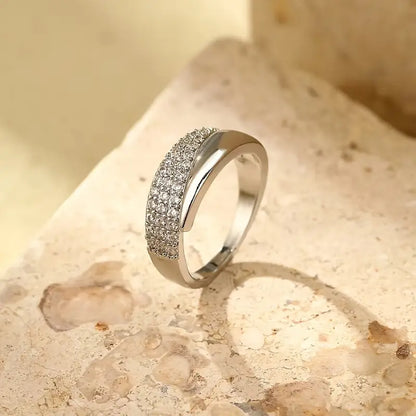Sparkling Solidarity Ring — Adjustable Gold