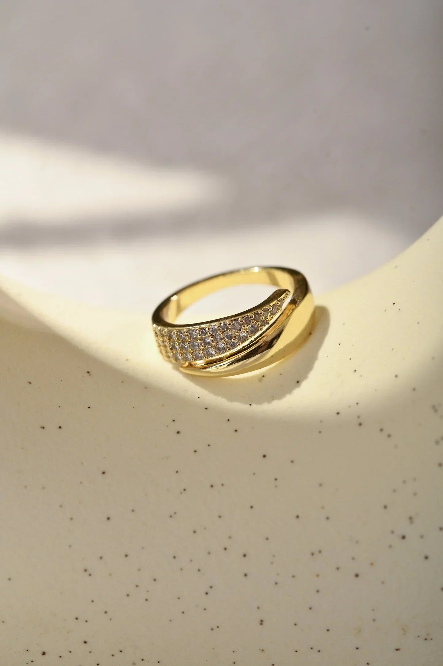 Sparkling Solidarity Ring — Adjustable Gold