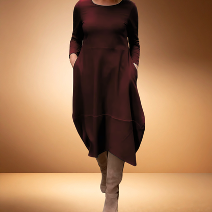 Velvára -  Silk-Touch Elegant Dress