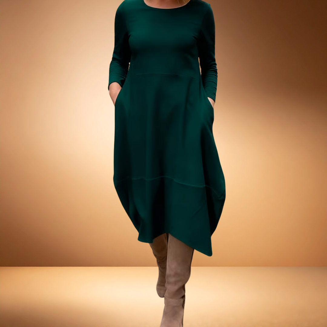 Velvára -  Silk-Touch Elegant Dress
