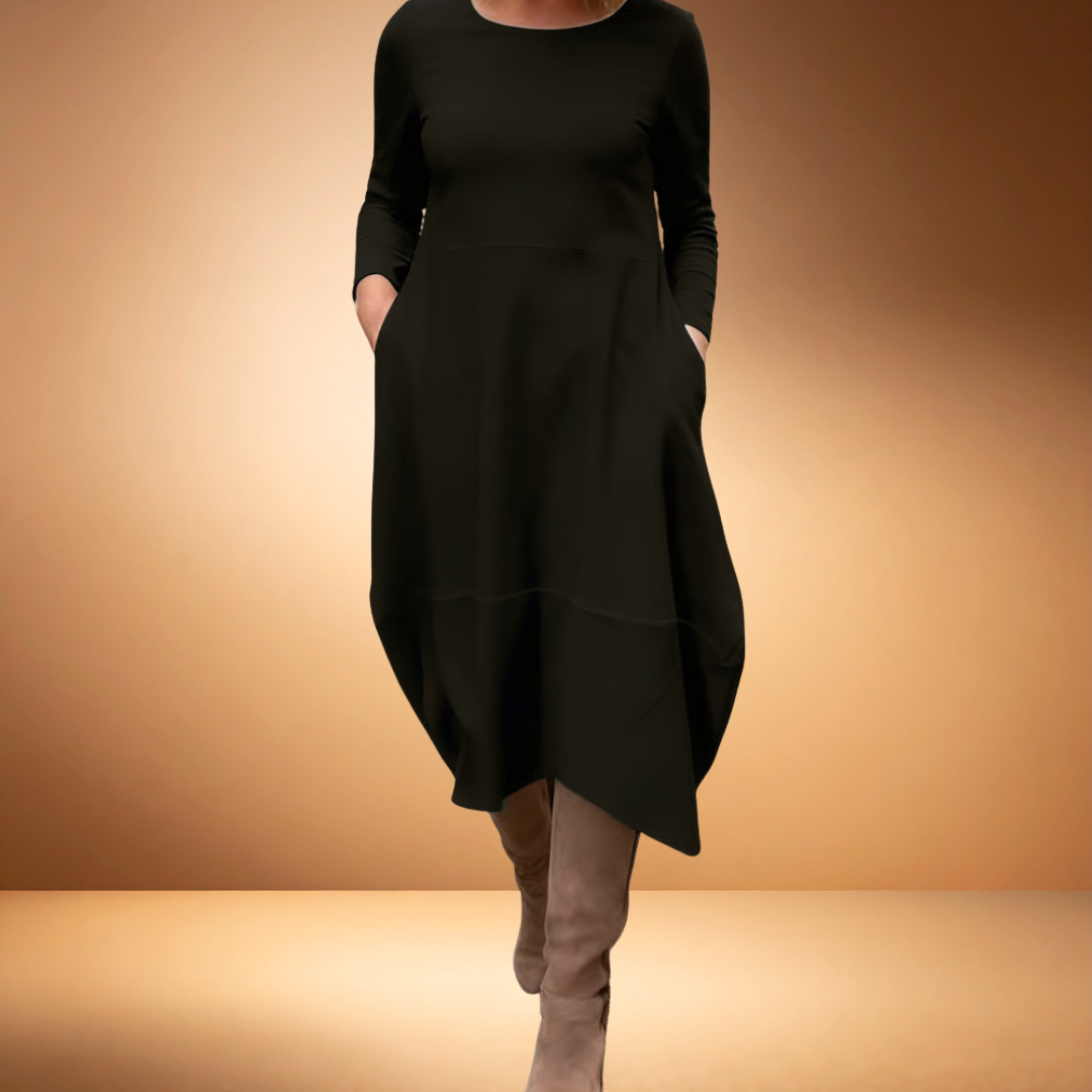 Velvára -  Silk-Touch Elegant Dress