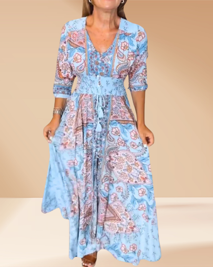 Marevé V-Neck Elegant Summer Dress