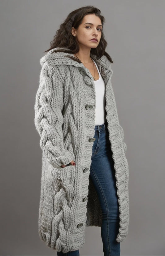 Ondine — Chunky Knit Cardigan Coat
