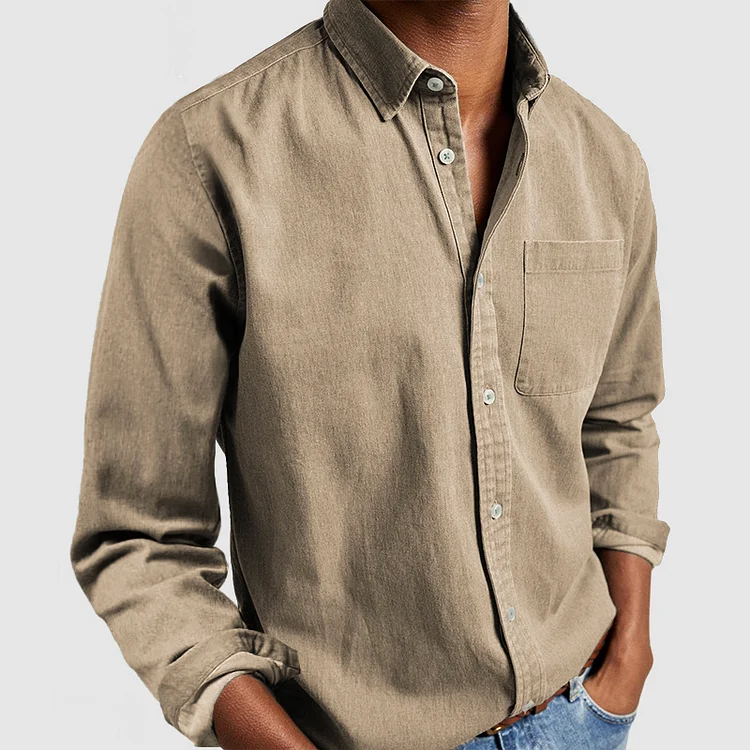 Men's Comfortable Shirt — Relaxed Button Fit