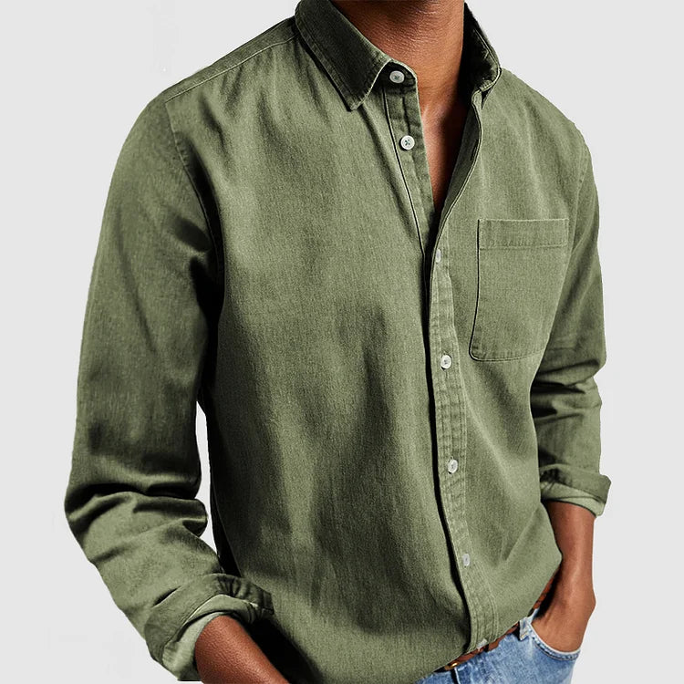 Men's Comfortable Shirt — Relaxed Button Fit