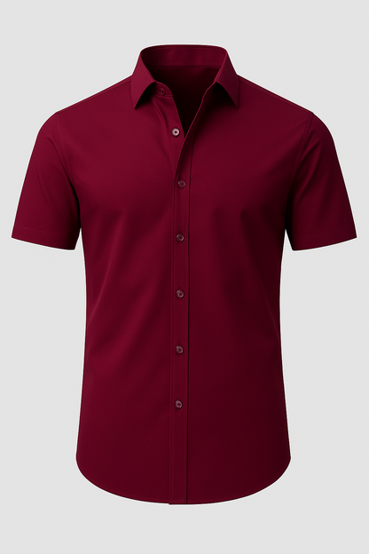 Non-Iron 4-Way Stretch Shirt – Transparent Buttons