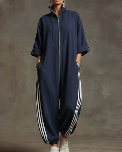 Strivo — Zip-Up Athletic Jumpsuit