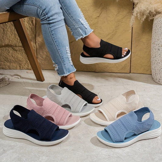 Maren — Breathable Knit Platform Sandals
