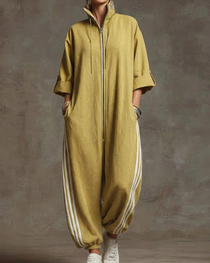 Strivo — Zip-Up Athletic Jumpsuit