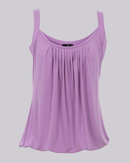 Pleated Sleeveless Top