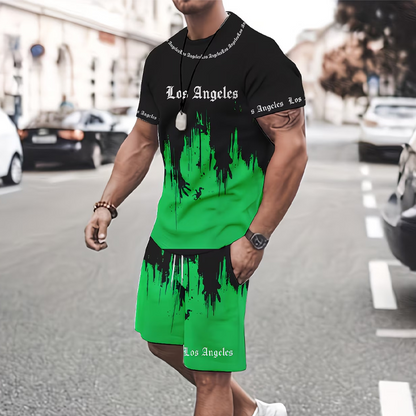 Kaldor — Graphic Print Tee & Shorts Set
