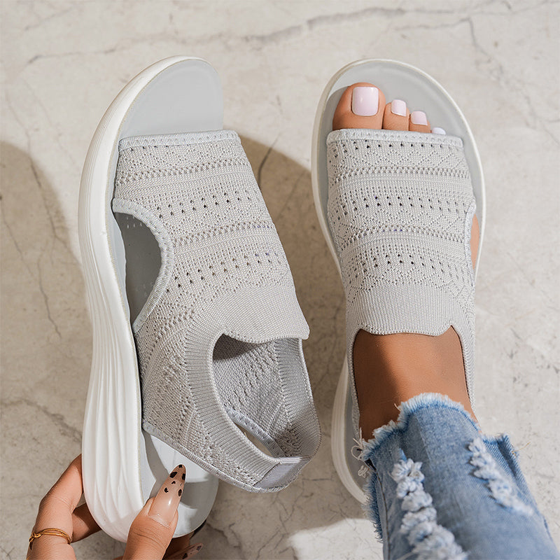 Maren — Breathable Knit Platform Sandals