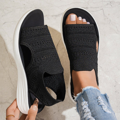 Maren — Breathable Knit Platform Sandals