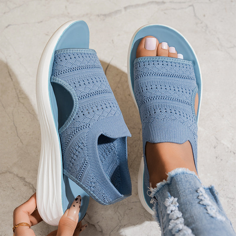 Maren — Breathable Knit Platform Sandals