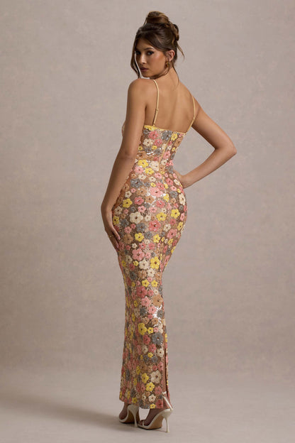 Florène - Romantic Floral Midi Dress