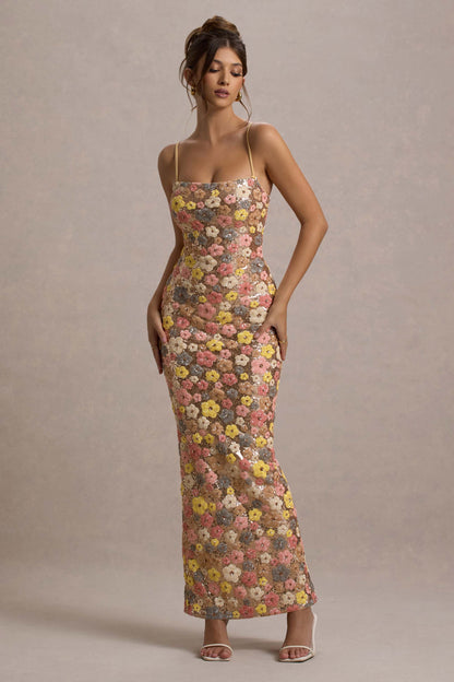 Florène - Romantic Floral Midi Dress