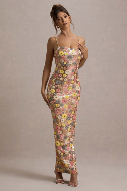 Florène - Romantic Floral Midi Dress